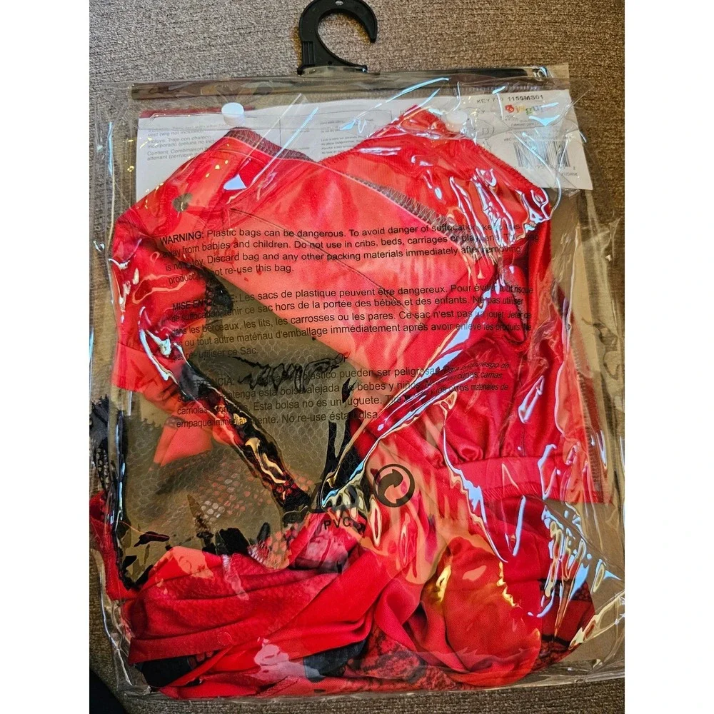 Disney Descendants Rise of Red Child Costume M 7-8 Jumpsuit‎ Vest Disguise NEW